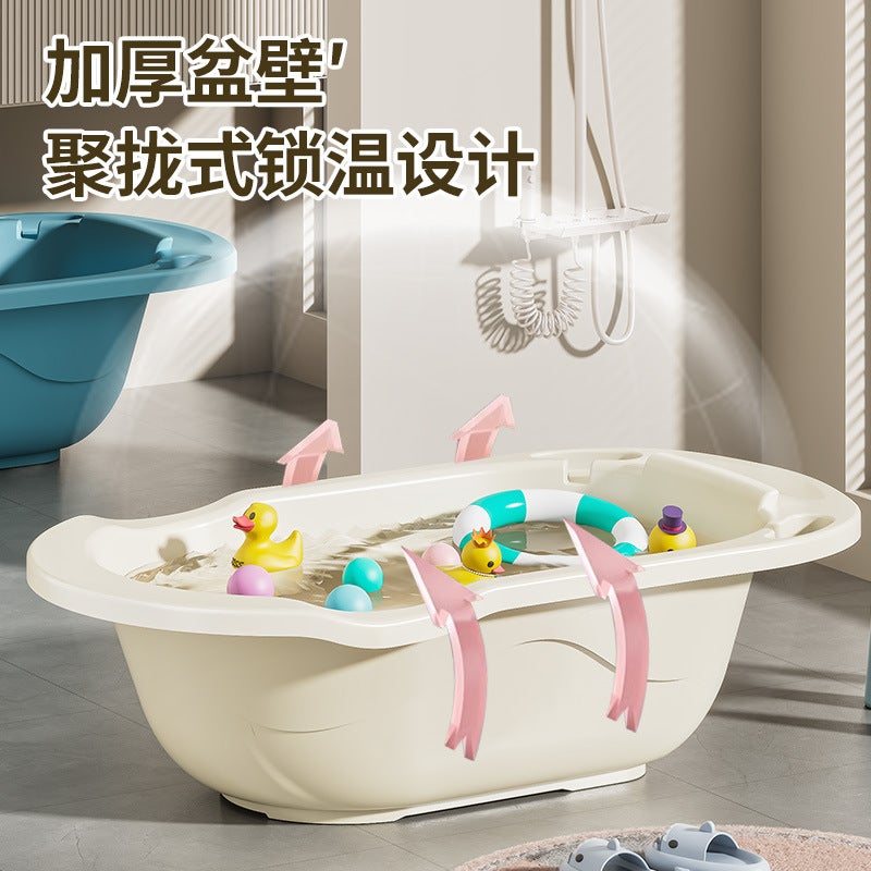 Household Large-Capacity Baby Bathtub Newborn Bathtub Can Lie Down And Sit Children'S Bathtub Bathtub Children'S Supplies - Image 3